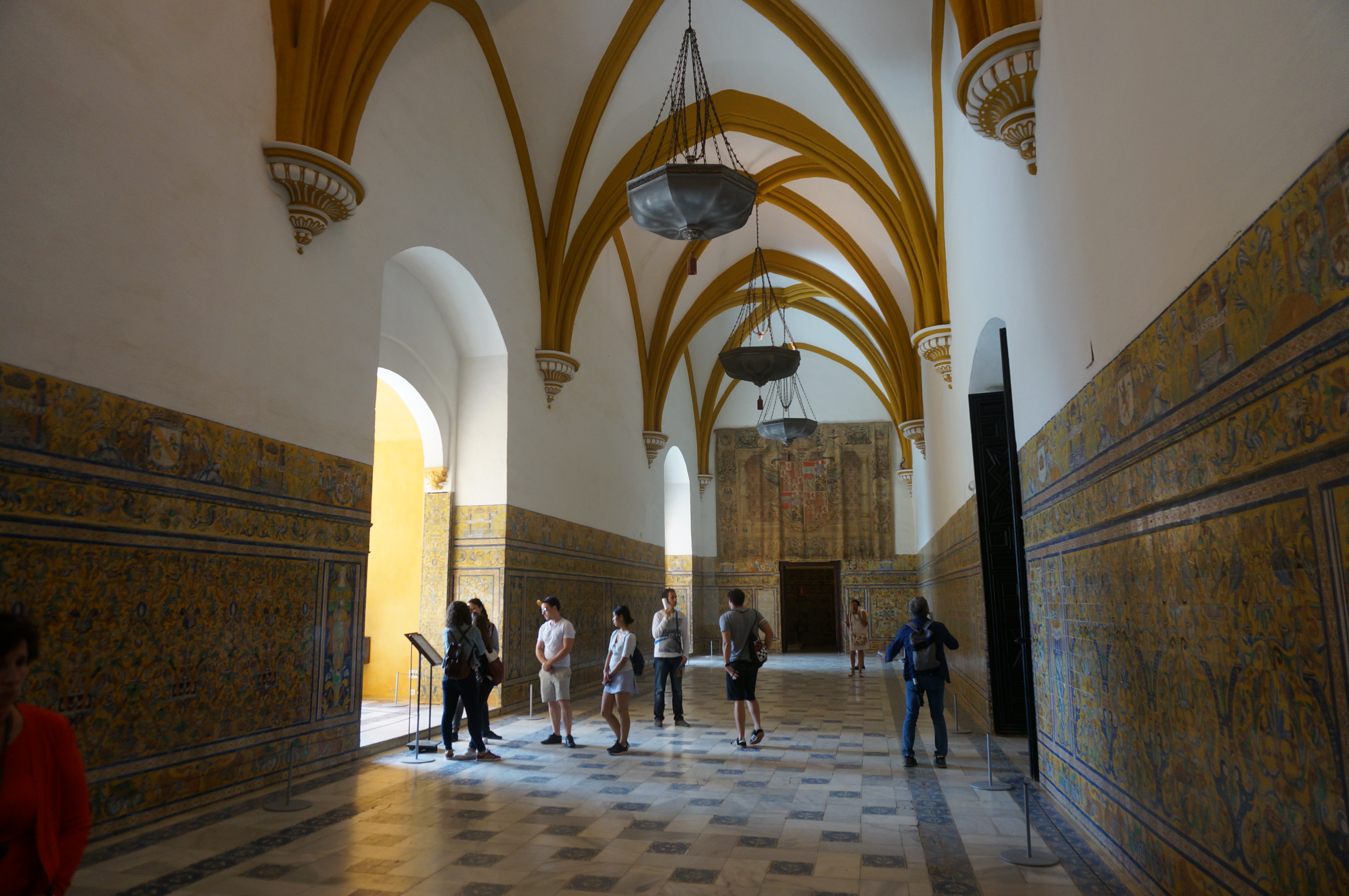 Inside the palaces at Real Alcázar
